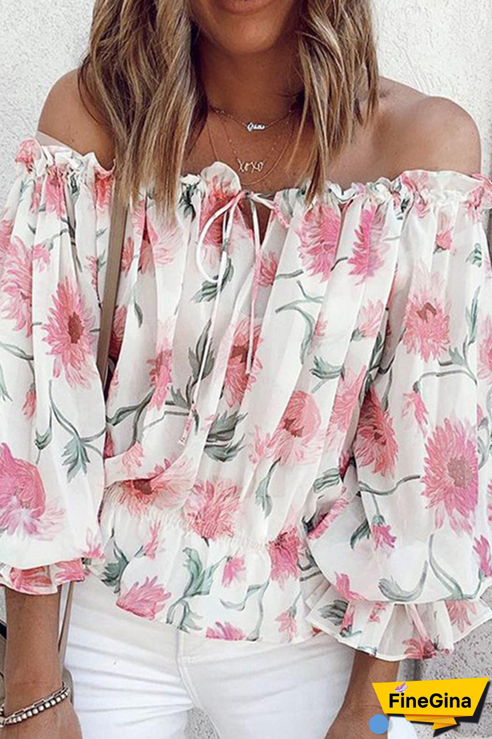 Fashion Elegant Floral Frenulum Stringy Selvedge Strapless Tops(4 colors)