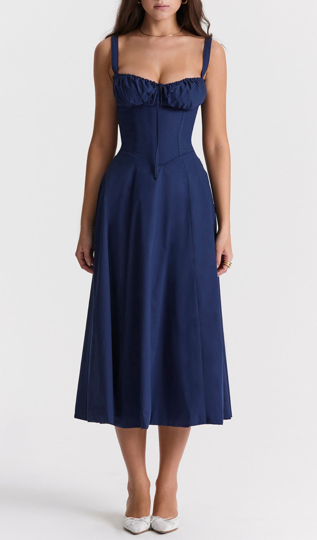 French Navy Bustier Sundress Miss Lee Label