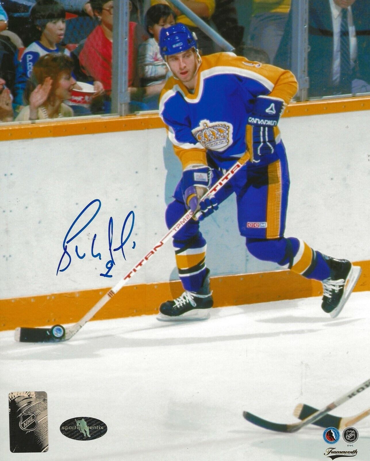 Bernie Nicholls signed Los Angeles Kings 8x10 Photo Poster painting autographed LA