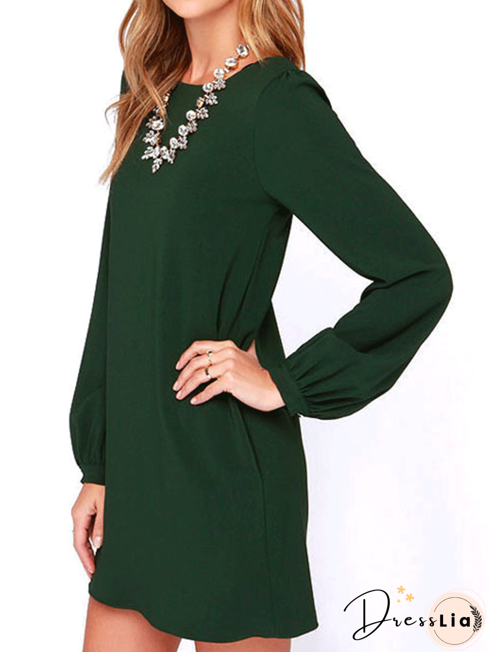 Loosen Solid Weaving Dress