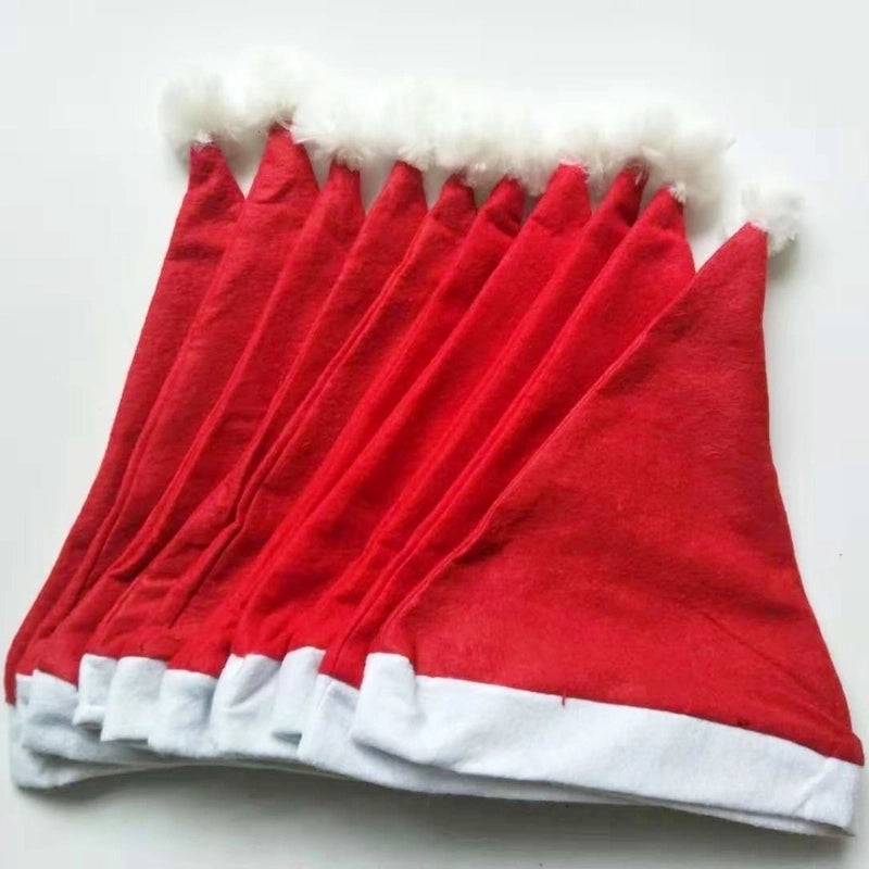 Christmas Fashion Color Block Cloth Party Christmas Hat2