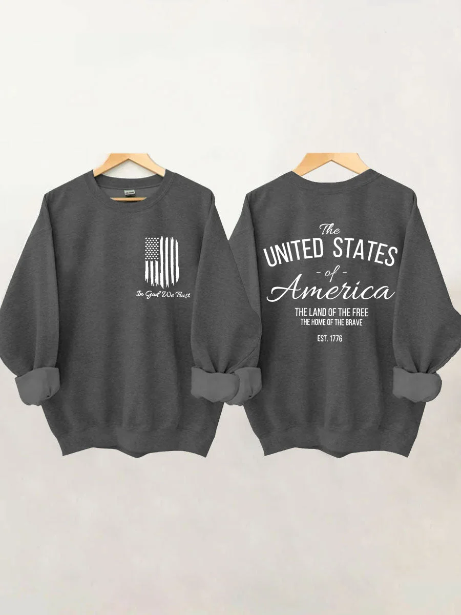 In God We Trust America Flag Sweatshirt