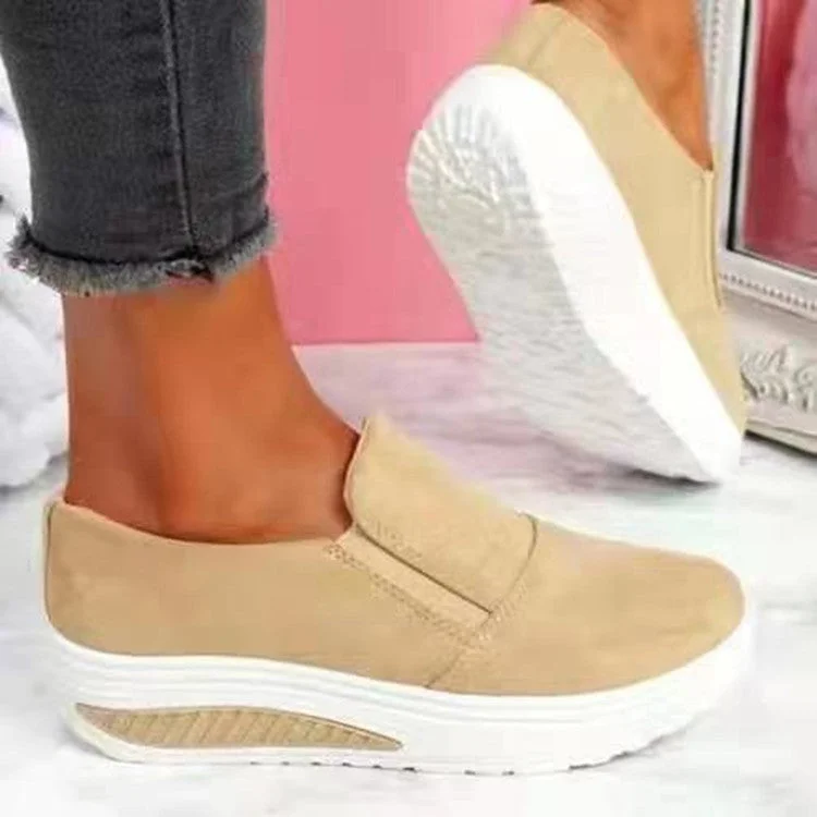 Casual Simple Stitching Platform Shoes