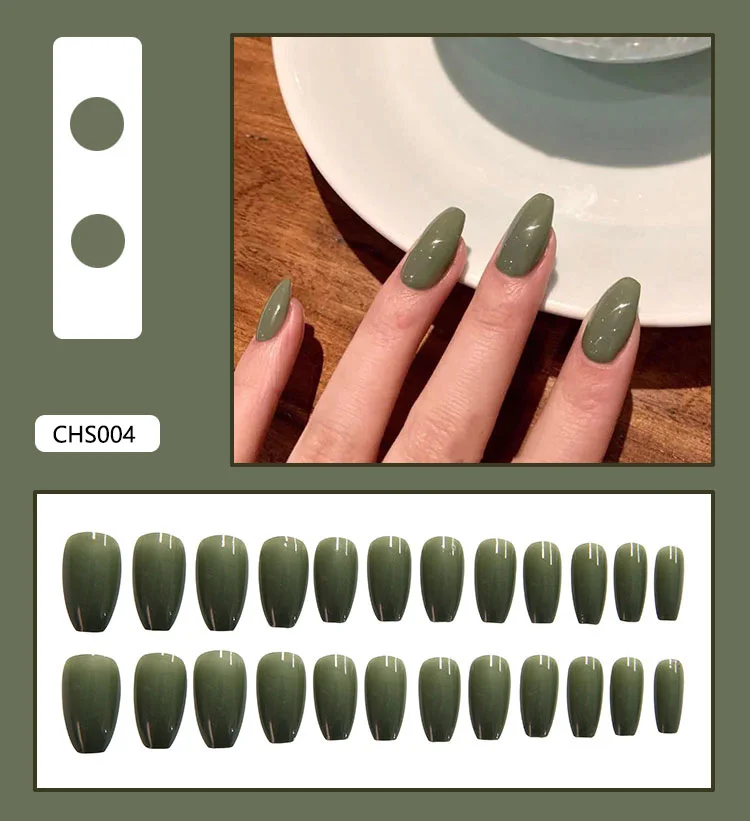 Churchf Churchf Ins Net Red Wear Nail Nail Patch Finished Nail Patch Fake Nail Pure Color Ballet Nail Trapezoidal Nail