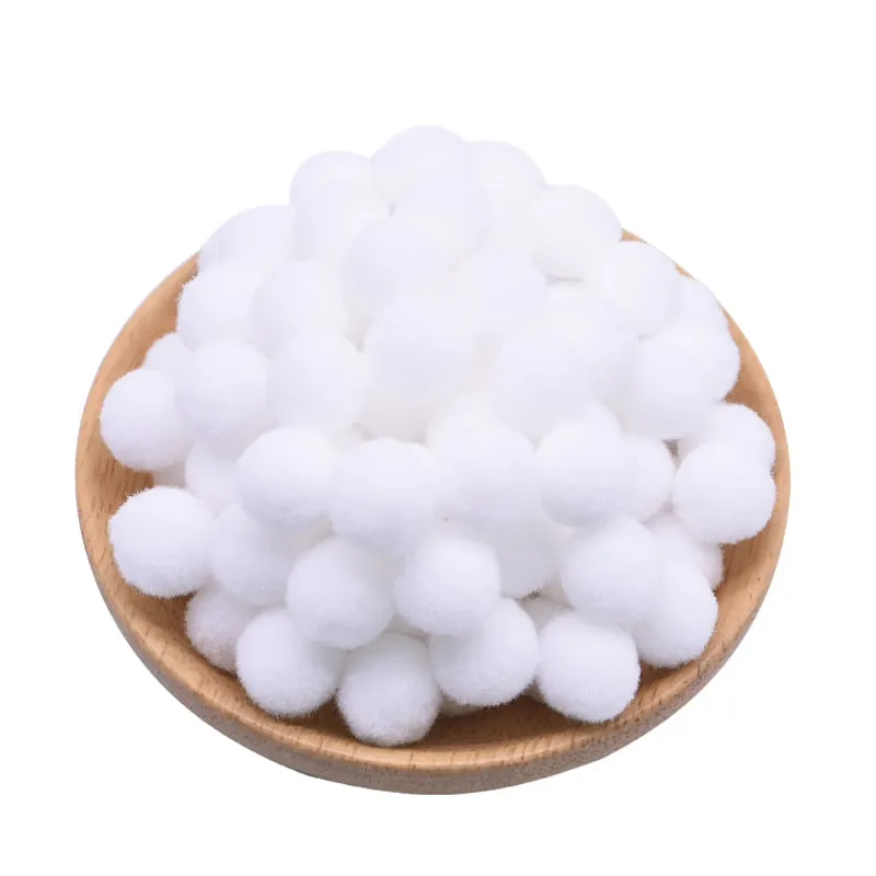 100Pcs 15-25mm Colorful Pompoms DIY Dolls Garment Handmade Material Soft Fluffy Pom Poms Ball For DIY Kids Toys Accessories