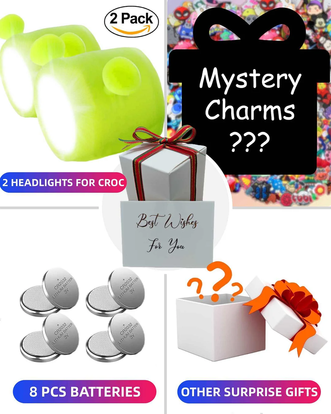 Croc lights - With SHREK'S Ears  for Adults and Kids