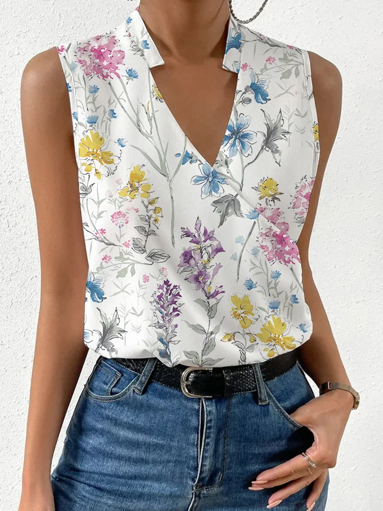 Uveng Summer Printed Shirt French Style Design Blouses