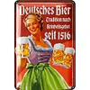 (Multi Style) Qui boit de la bi&egrave;re - Panneaux en &eacute;tain m&eacute;tallique(20*30cm) - Bi&egrave;re