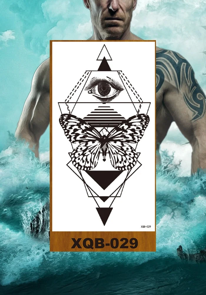 Waterproof Temporary Flash Tatoo Hand back Arm art Tattoos for boy Women Men Tattoo Sticker eagle Crow Gothic eye Fake Tatto