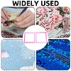 2Pcs Diamond Art Square Auxiliary Frame 3D Printing Diamond Art Desk Positioning Frame Lightweight for Boys Girls Adults Students Home Office Leisure (Sakura Pink small)