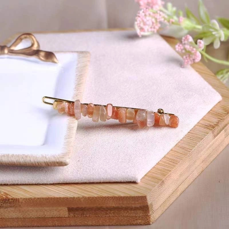 Women’s Retro Geometric Natural Crystal Hair Clip