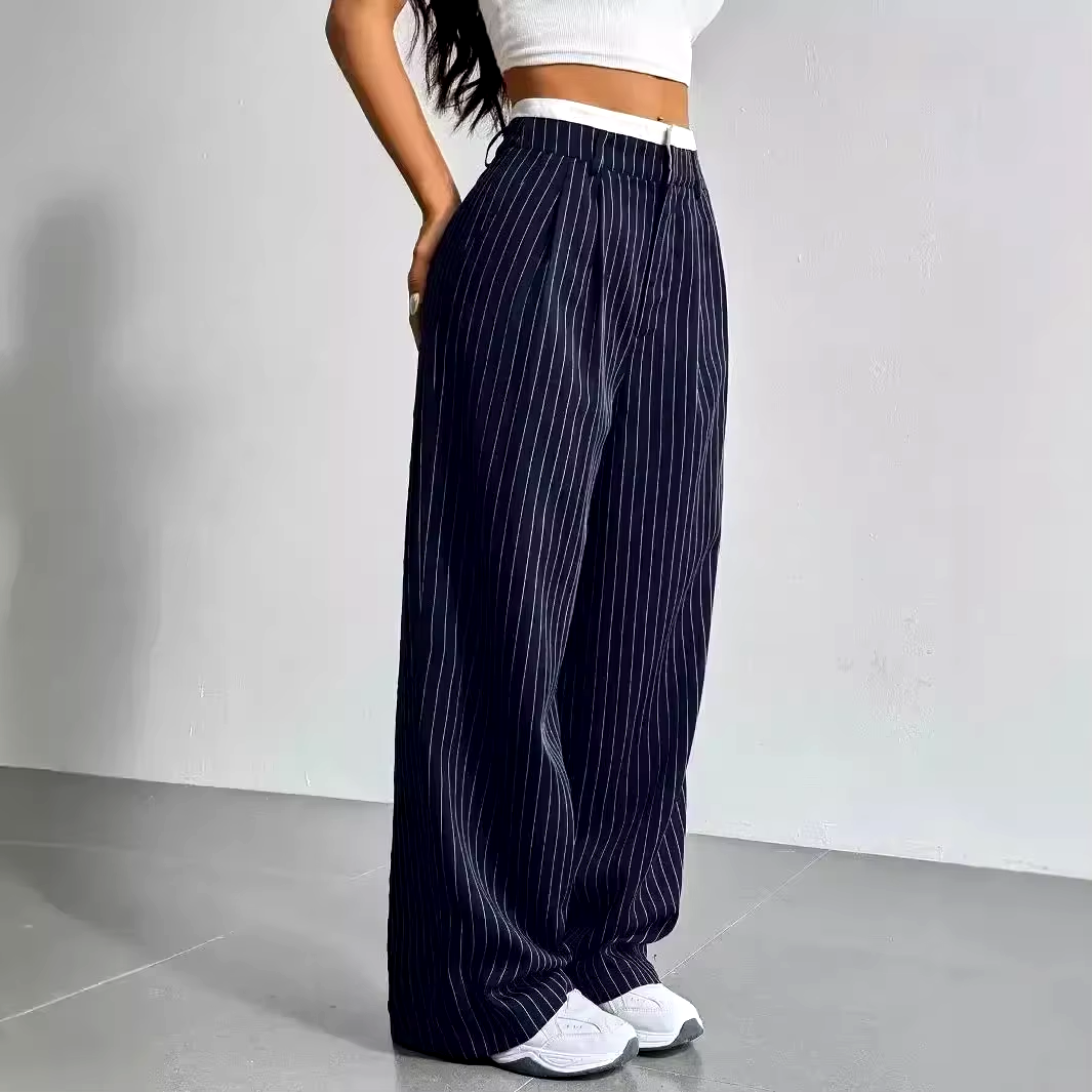 Striped Wide-Leg Pant