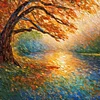 Diamond Painting-DIY Full Round Drill Stained Glass Tree(40*40 CM)