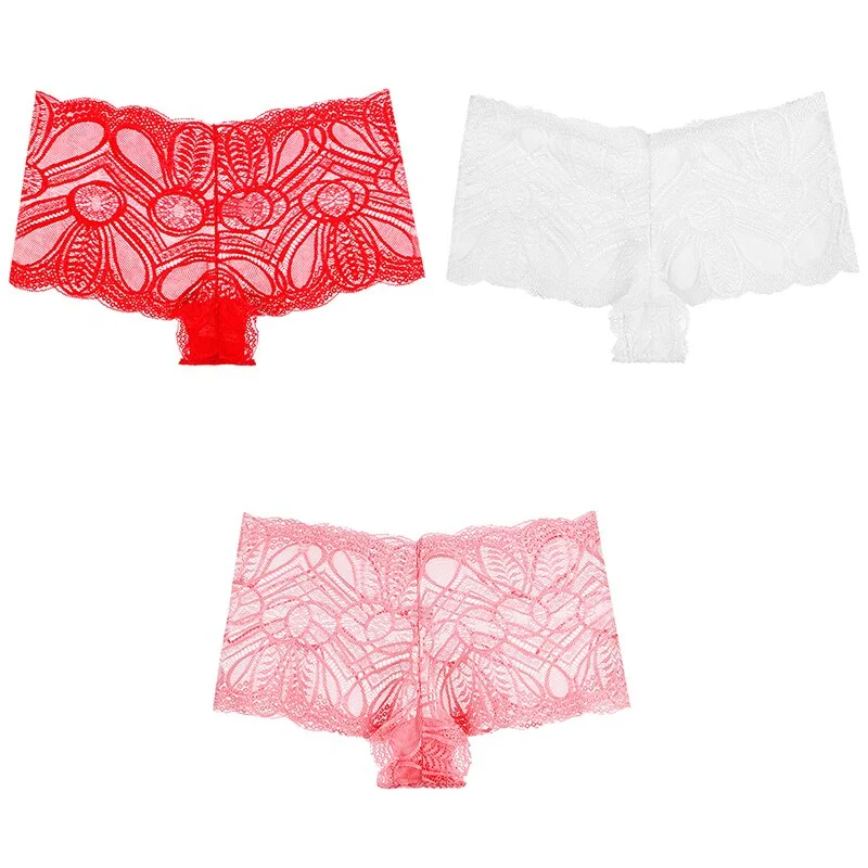 Billionm Sexy Lace Panties Underwear High Waist Woman Comfortable Boxer Female Intimates Transparent Panty Nylon Underpants