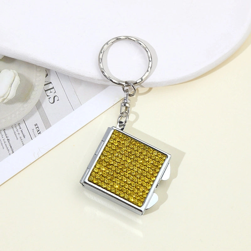 Glam Glittery Rhinestone Metal Unisex Keychain