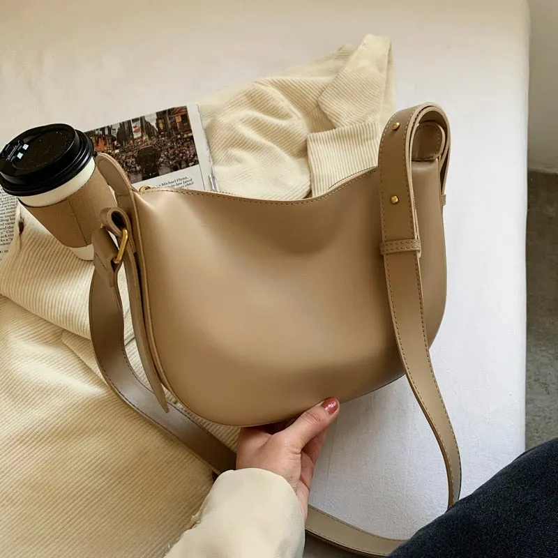 էѧӧܧ Design PU Leather Tote Bag 2020 Winter Women's Crossbody Handbags and Purses Lux Cross Body Branded Shoudler Bag