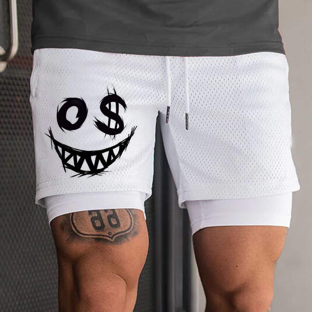 Double Layer Fitness Track Shorts