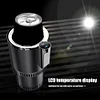 12V Smart Cooling Heating Car Cup Digital Display 2 In 1 Bottle Warmer (Black)