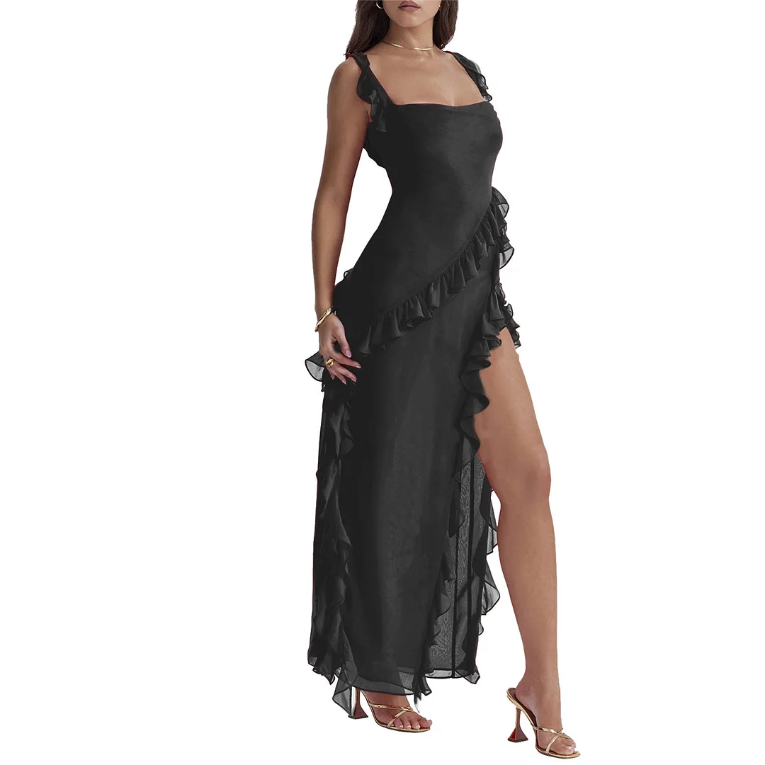 Streamer Slit Dress is a sexy