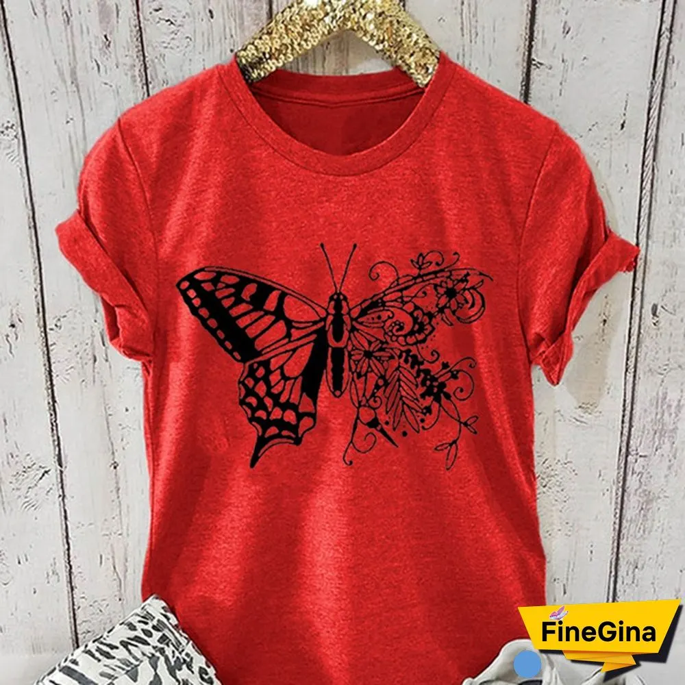 Women/Girls Summer Short Sleeved Round Neck T-Shirts Casual Women Tshirts Graphic