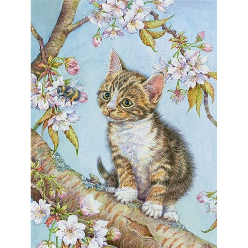 

Cat On the Branch - Square Drill Diamond Painting - 30*40CM, 501 Original