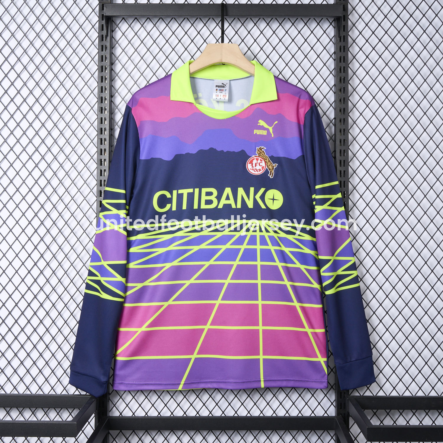 Retro 1. FC Köln 1991-92 Goalkeeper Long Sleeve Jersey
