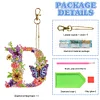 1pc DIY Flower Letter Diamond Painting Double-Sided Keychains