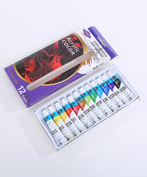 12 Colors Non-toxic Acrylic Paint Set