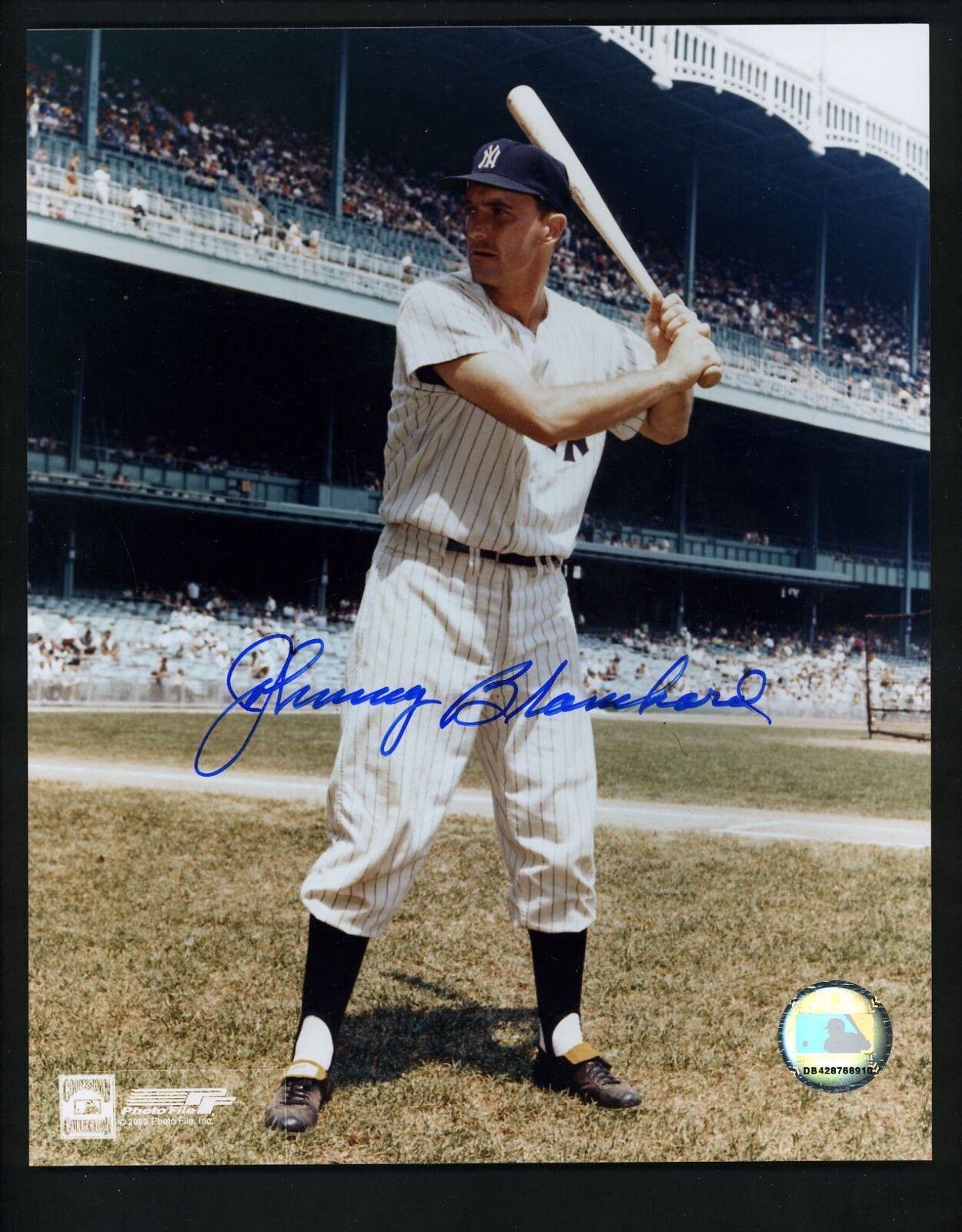 Johnny Blanchard Autographed Signed 8 x 10 Photo Poster painting New York Yankees batting pose