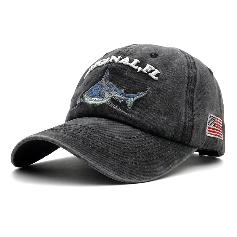 Casual shark printed shading baseball hat - Livereid