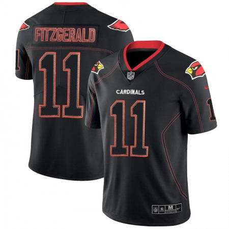 Men's Arizona Cardinals  #11 Larry Fitzgerald Black 2018 Lights Out Color Rush NFL Limited Stitched Jersey