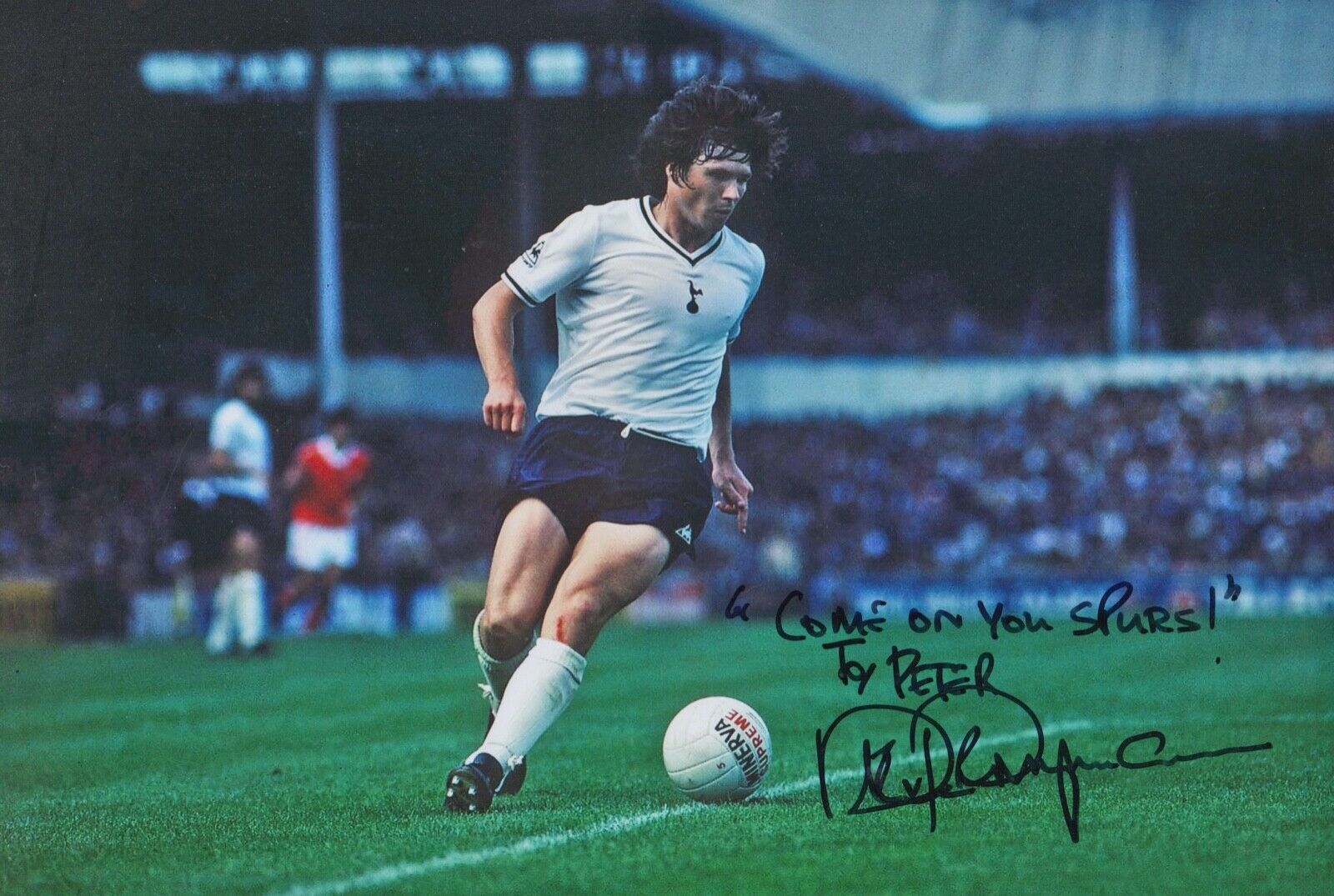 Steve Perryman Hand Signed 12x8 Photo Poster painting - Tottenham Hotspurs Football Autograph.