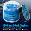 Car Clay Bar, Clay Bars Auto Detailing, Automotive Claybar Kit for Cars&rsquo;Paint Surface, Metal and Glass, Prep for Sealants, Waxes and Coatings (3x100g, Blue, Heavy)