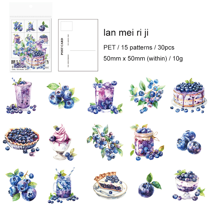 PET Sticker - Sweet Time Series Cute Fruit Dessert Landscape 