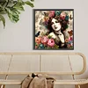 Retro Girl and Flower - Diamond Painting - Full Round Drill (Canvas|40*40cm)