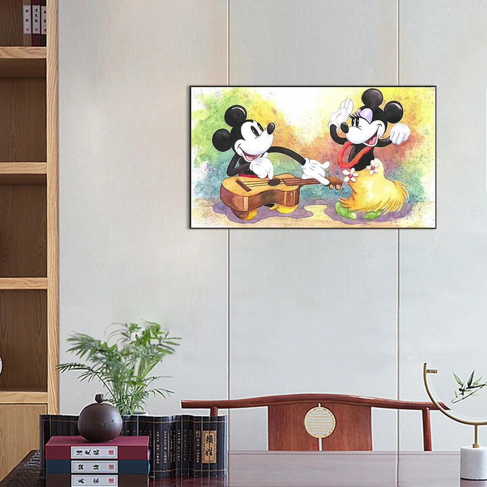Full Round Diamond Painting 80*45cm - Singing And Dancing Mickey Mouse