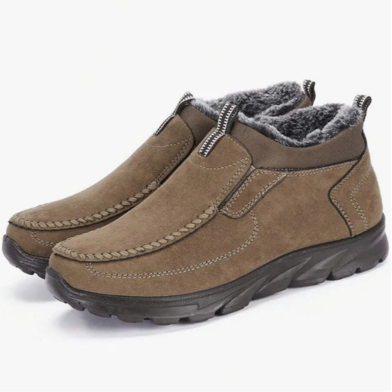 💥The warmest shoes💥Men's Winter Warm Wide Head Non-Slip Waterproof Slip-On Snow Boots