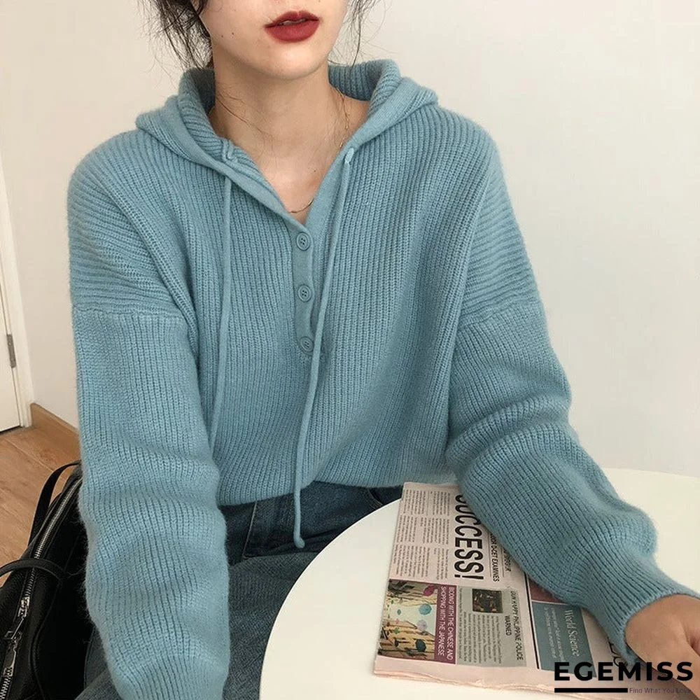 Candy-colored Loose Lazy Hoodie Worn Outside The Wind | EGEMISS