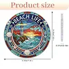 Diamond Painting Single-Sided Acrylic Beach Life Pendant for Home Wall Door and Window Decoration