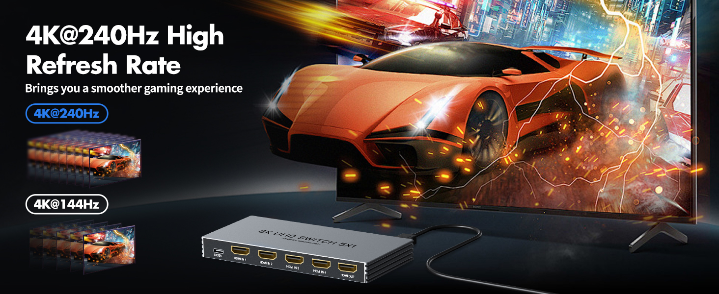 4k 240hz ultra high definition hdmi switcher