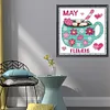 Month - 11CT Stamped 3 Strands Cross Stitch 35*35cm/13.78*13.78in tapestrymarket