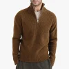 Men's half-high zipper collar warm sweater