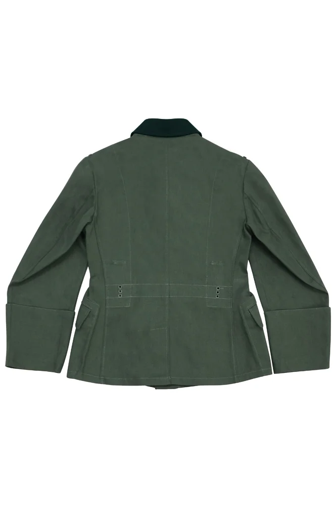   Elite German M1937 Officer Summer HBT Reed Green Field Tunic II Modify German-Uniform