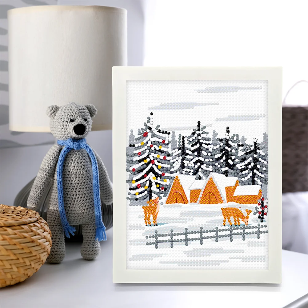 DIY Landscape Full Drill Diamond Painting for Beginners(Canvas|15*20cm)【with Plastic Frame】