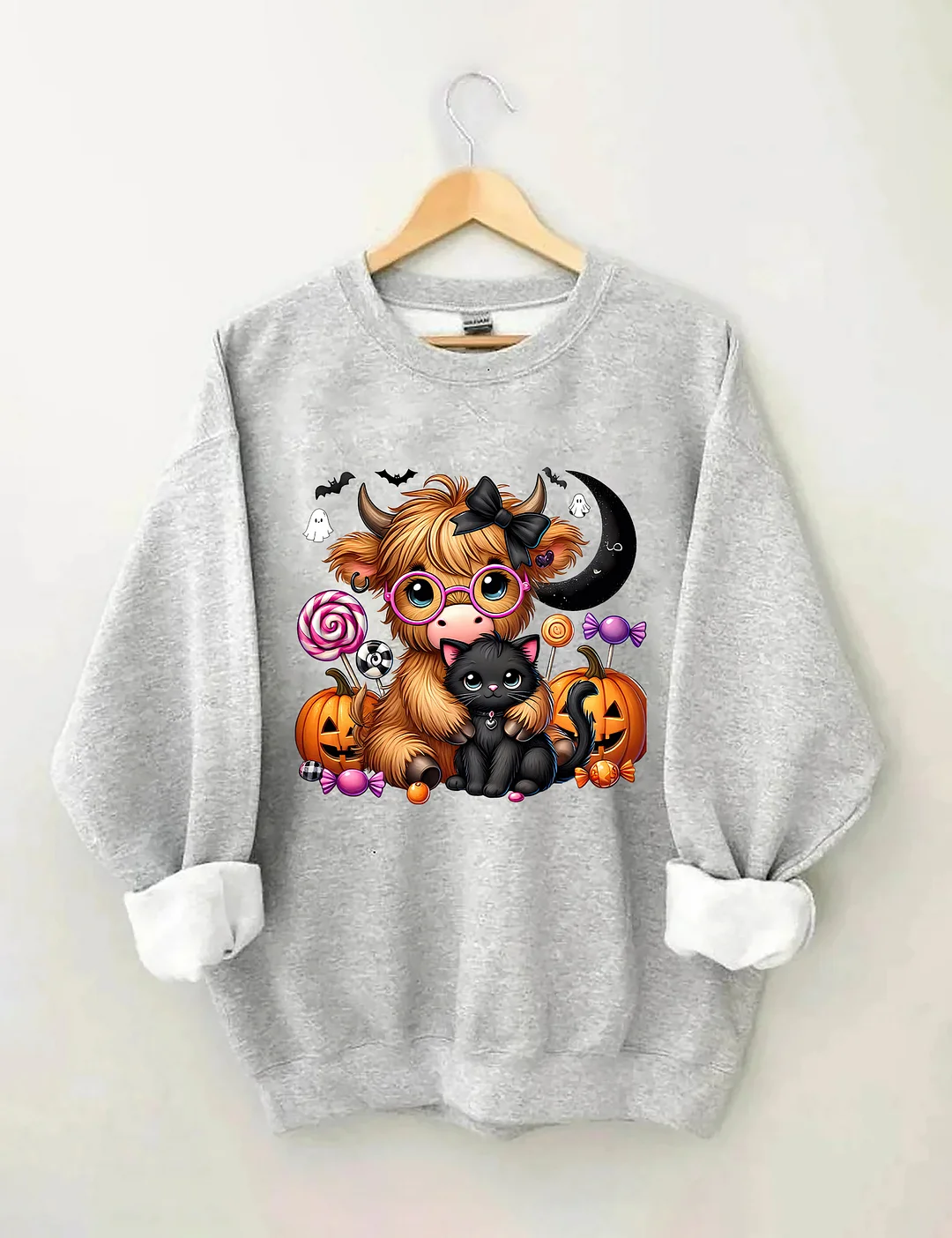 Halloween Cute Highland Cow Sweatshirt