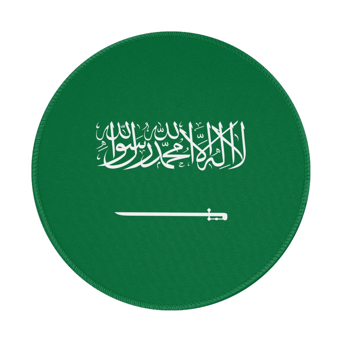Saudi Arabia Flag Round Non-Slip Thick Rubber Modern Gaming Mousepad