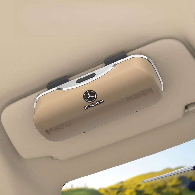 New car multifunctional card holder carbon fiber glasses case