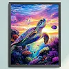 Sea Turtles-11CT Stamped Cross Stitch 40*50cm/15.75*19.69in