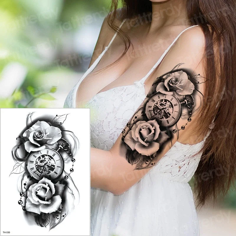 temporary tattoo sheet tatoo temporary stickers angel wing tattoos girl sexy thigh arm tattoo black sleeve tatto boys men decal