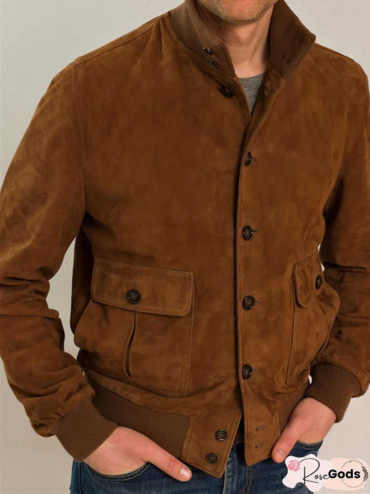 Solid Color Fashionable Men's Jacket Coat
